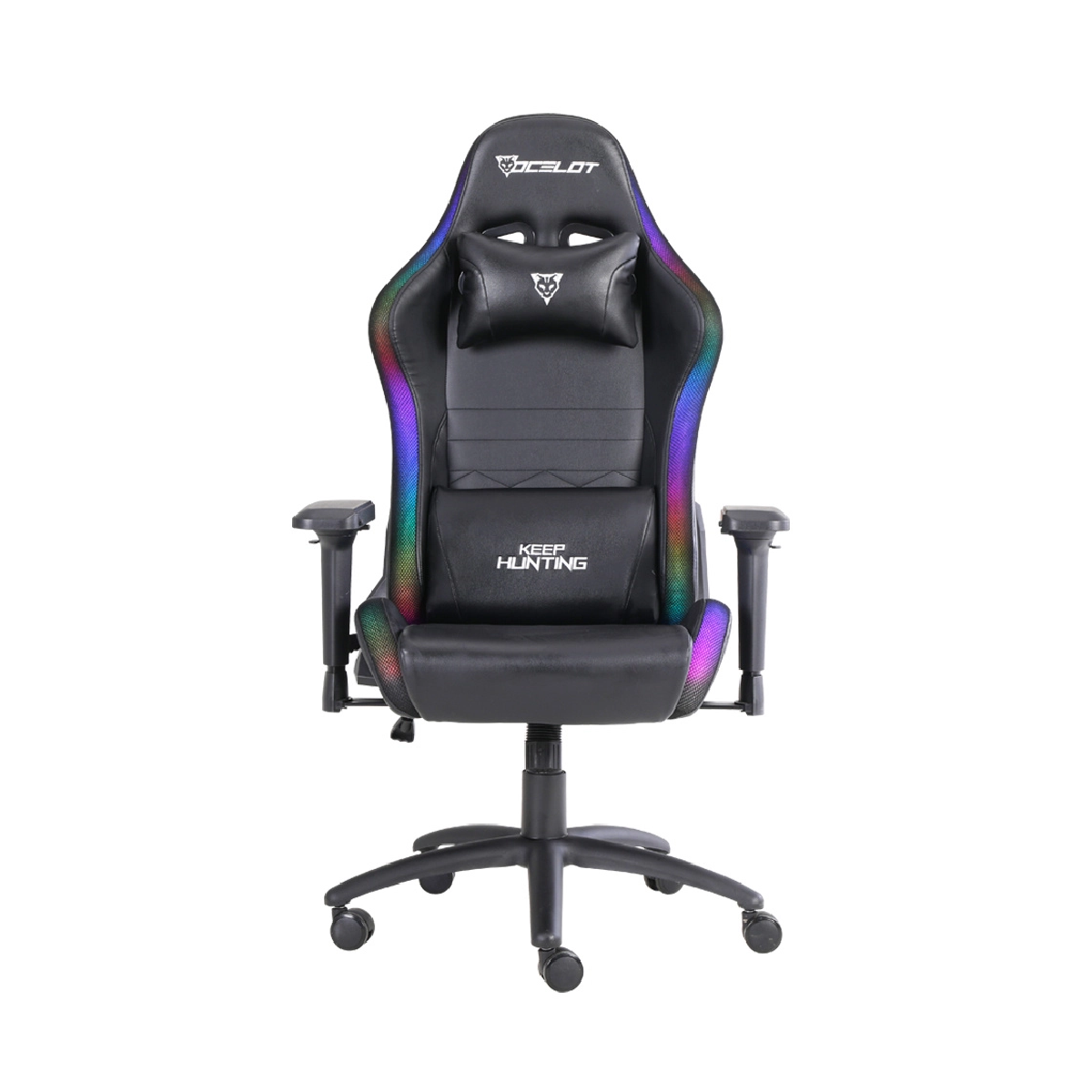 Silla Gamer Ocelot Gaming Rgb Base Ajustable De Metal Descansa Brazos Angulo De Inclinacion 155 Grados 