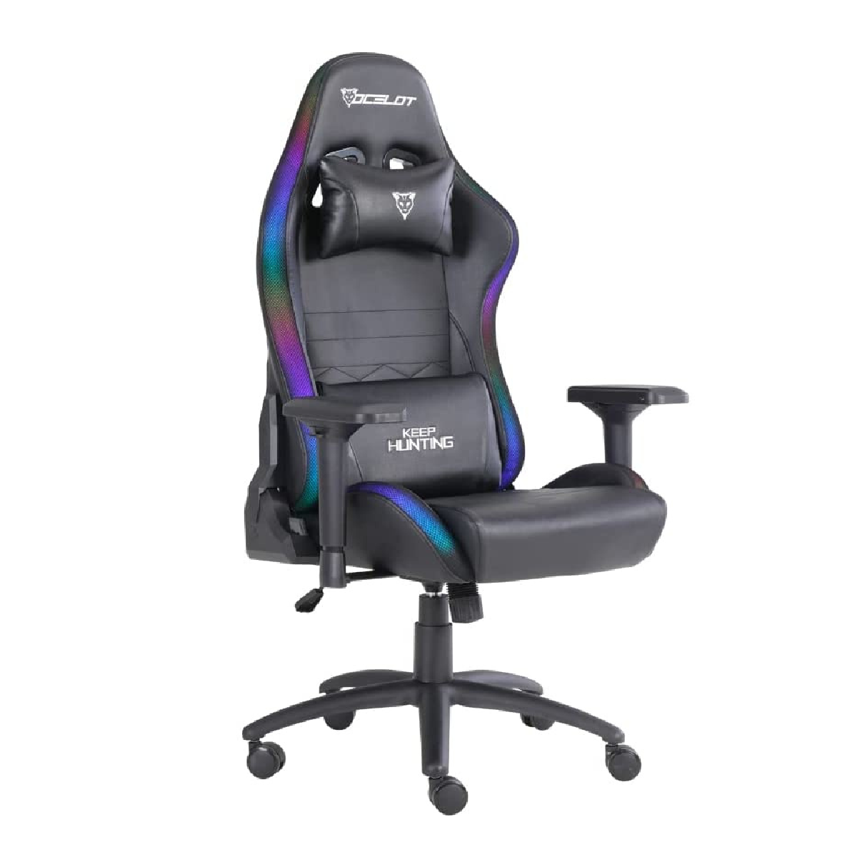 Silla Gamer Ocelot Gaming Rgb Base Ajustable De Metal Descansa Brazos Angulo De Inclinacion 155 Grados 