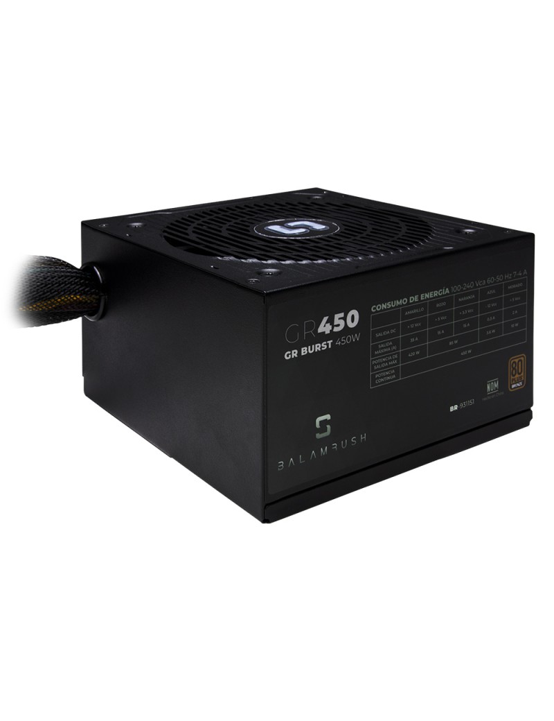 Fuente de Poder 450W Balam Rush 80 Plus Bronze, ATX.