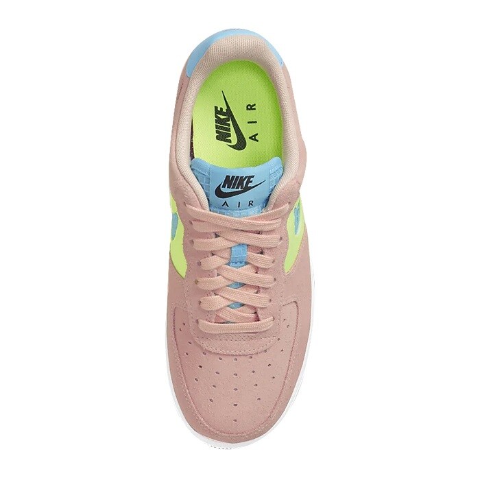 Tenis Nike Air Force 1 '07 coral con verde originales CJ1647-600