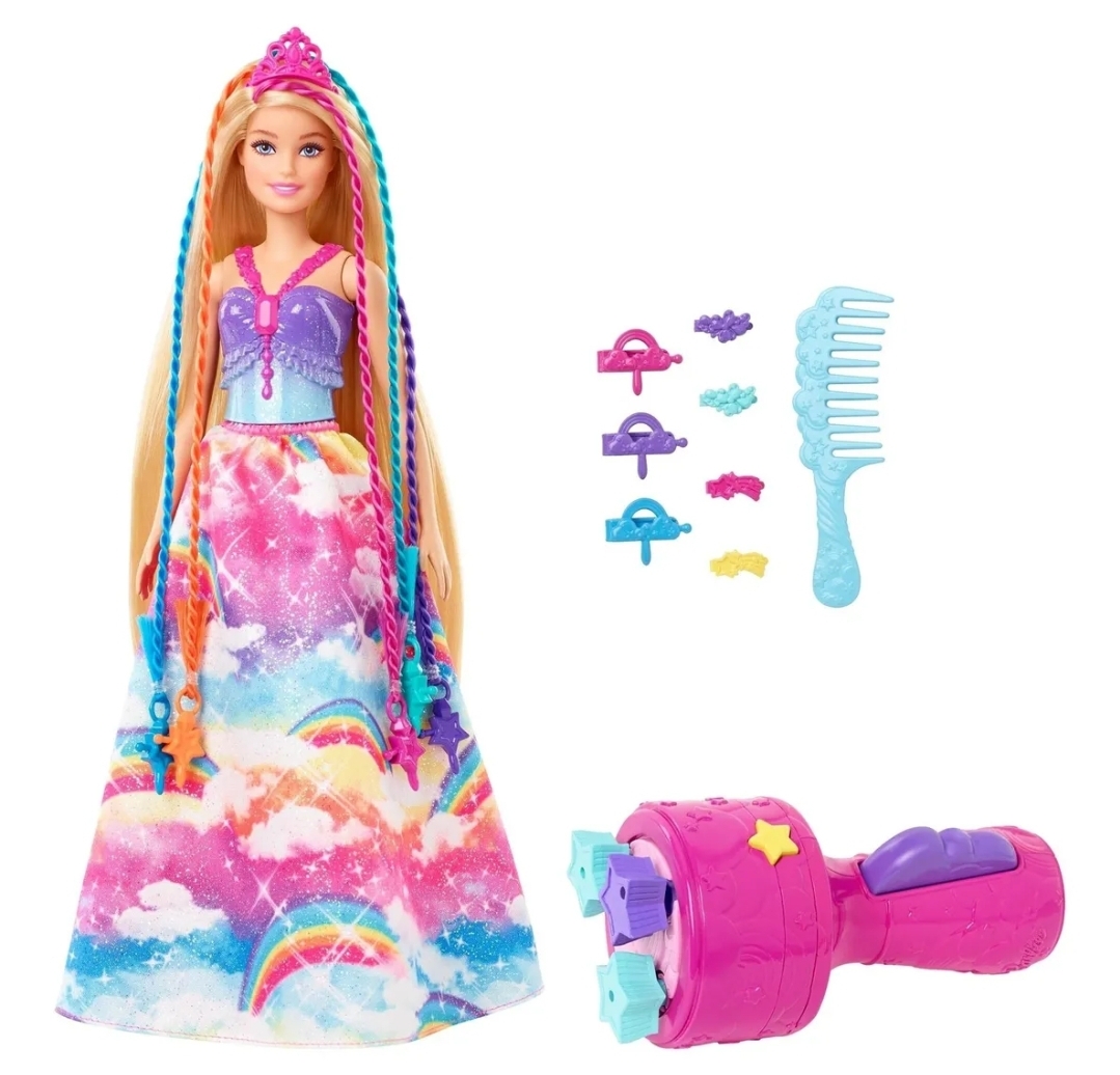 MUÑECA BARBIE DREAMTOPIA PRINCESA TRENZAS MAGICAS