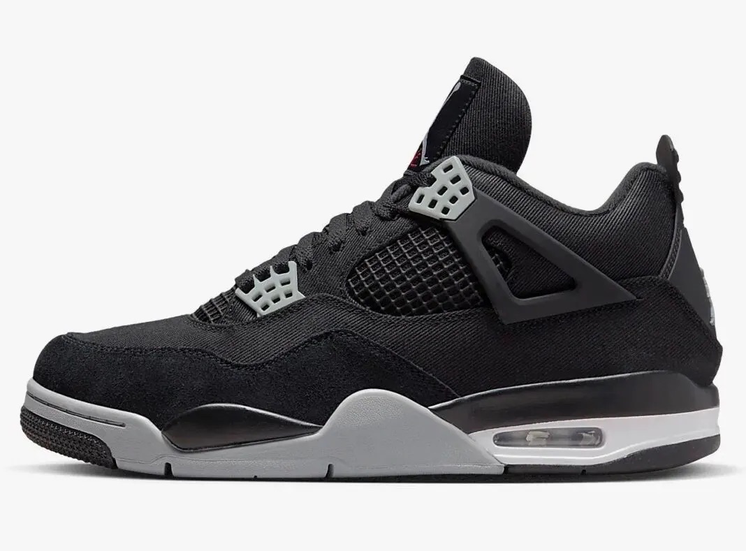 Tenis Air Jordan 4 retro black canvas originales DH7138-006