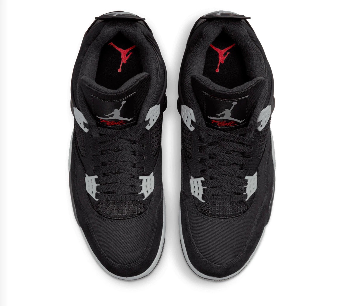 Tenis Air Jordan 4 retro black canvas originales DH7138-006