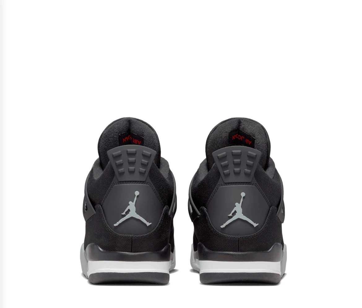 Tenis Air Jordan 4 retro black canvas originales DH7138-006