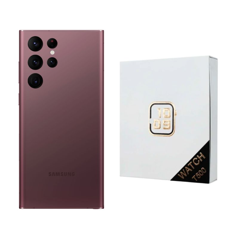 Galaxy S22 Ultra 128GB Borgoña Reacondicionado Grado A + Reloj Genérico