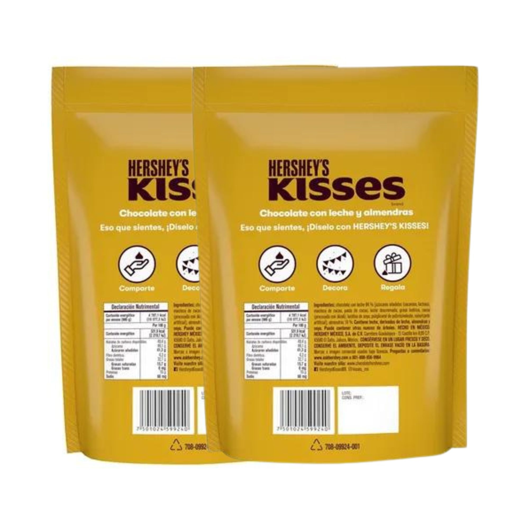 Kisses Hershey´s Chocolate Con Almendra 2 de 900g