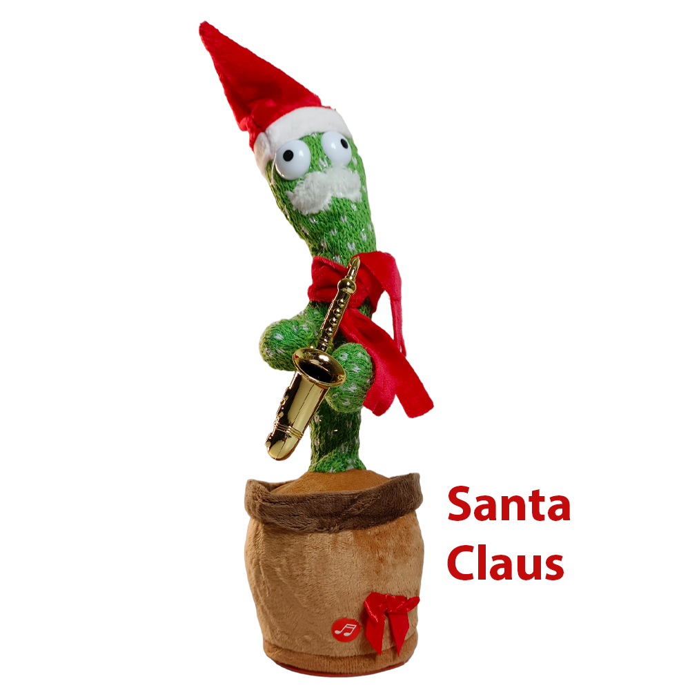 Juguete De Peluches De Cactus Bailando Cantando Bailador Imitador Santa Claus