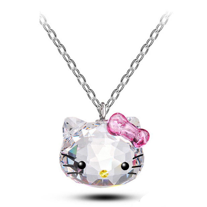 Collar Dije Hello Kitty De Cristal Austriaco