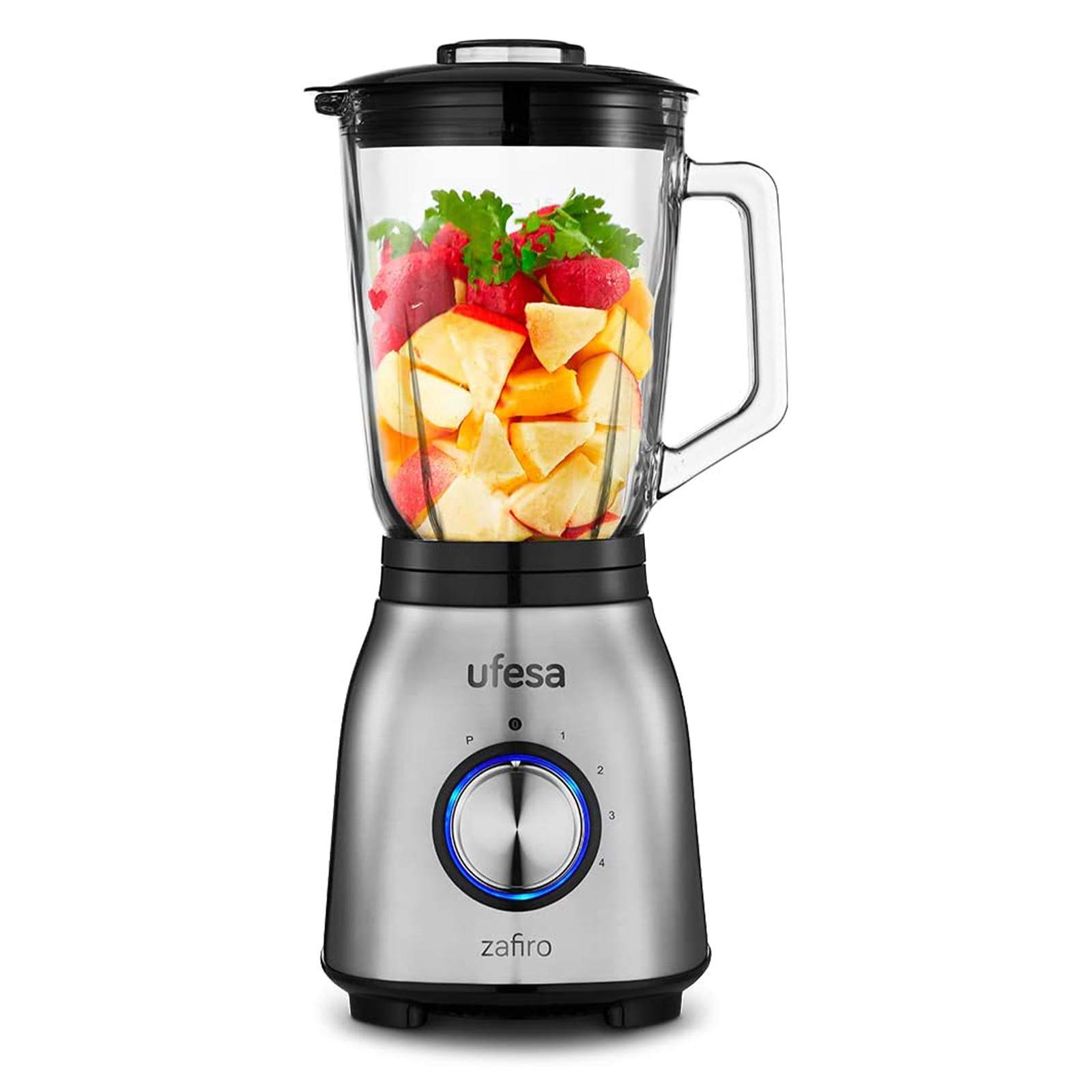 Licuadora Ufesa Zafiro 4 Velocidades. 600w Jarra De Cristal.