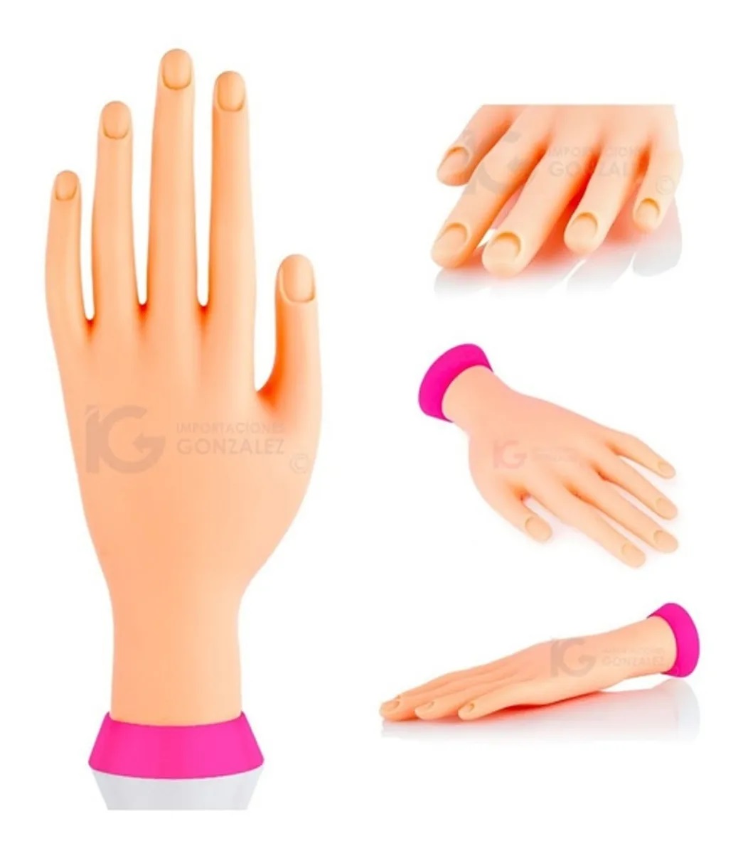 Mano De Practica Uñas Acrílicas Exhibición Maniquí Silicona