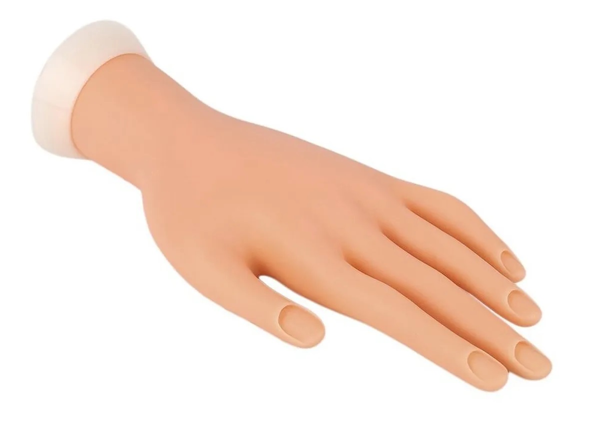 Mano De Practica Uñas Acrílicas Exhibición Maniquí Silicona