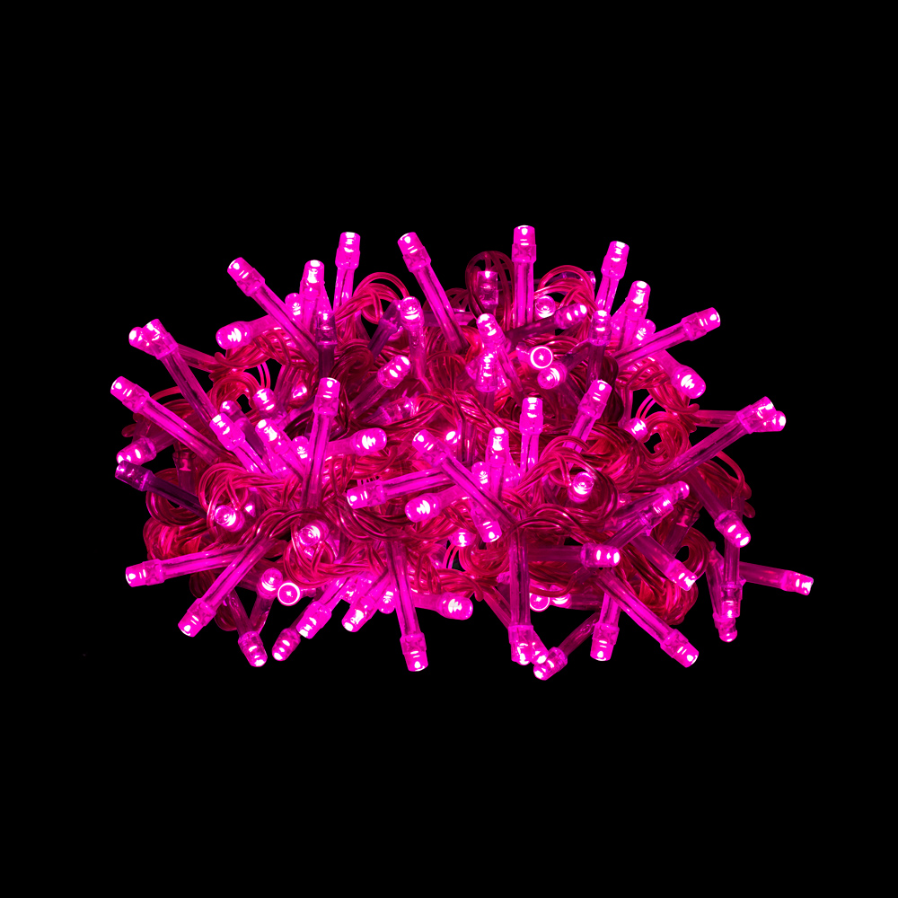 Serie de Luces Decorativa  Luz Led Rosa 300 Focos 8 Funciones Cable Rosa Plástico 13 m