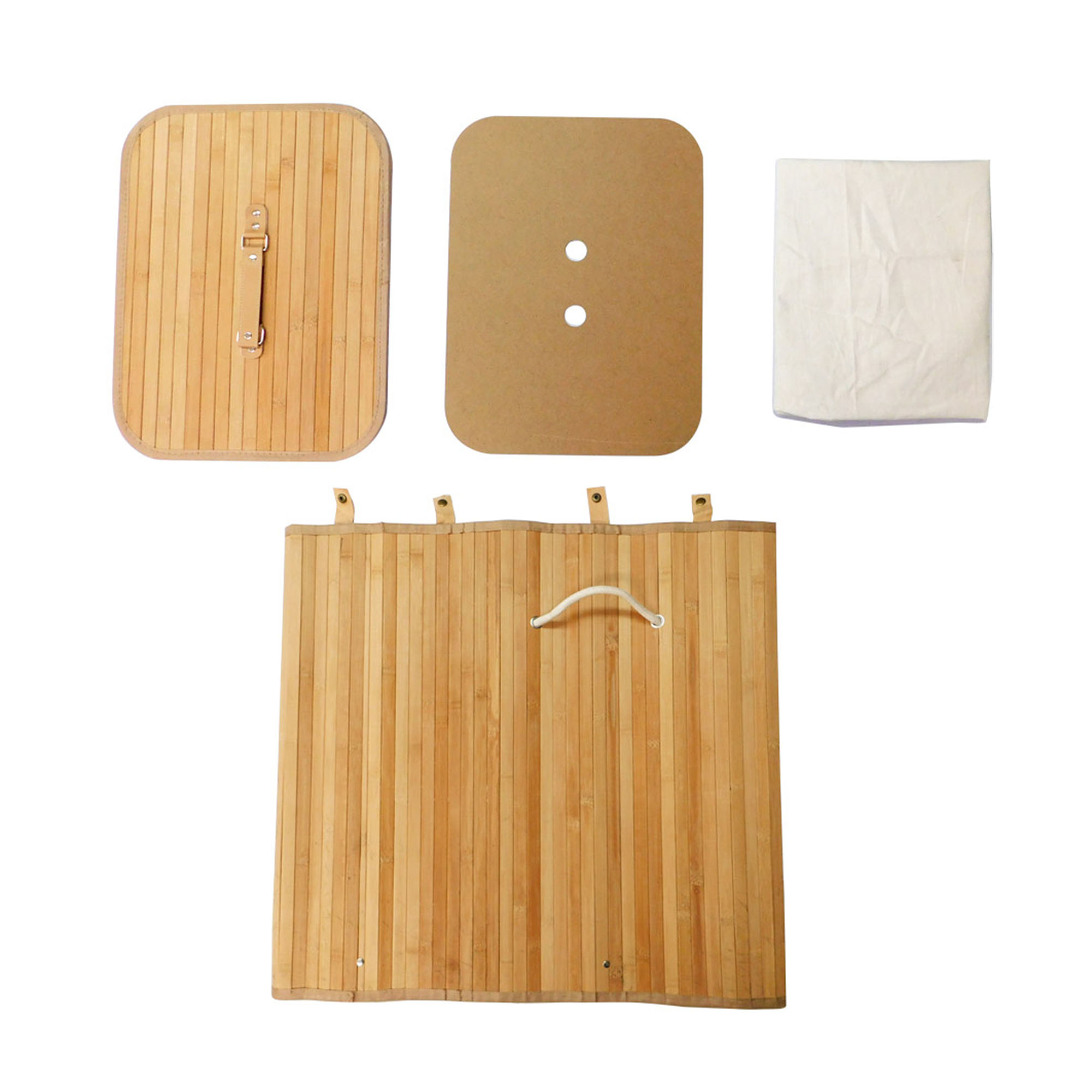 Cesto de bambú para ropa sucia 