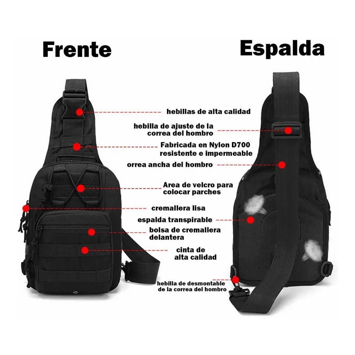 Mochila Pechera Táctica Militar Multiusos