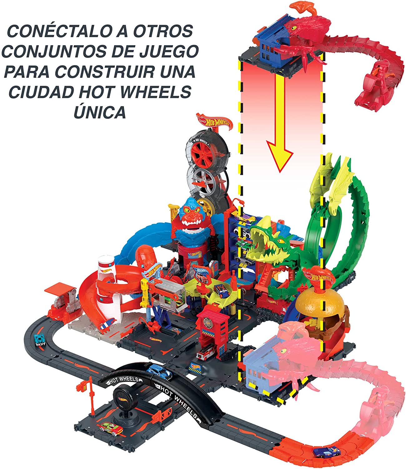 Hot Wheels City, Némesis Escorpión, Pista de Juguete para niños de 4 años en adelante