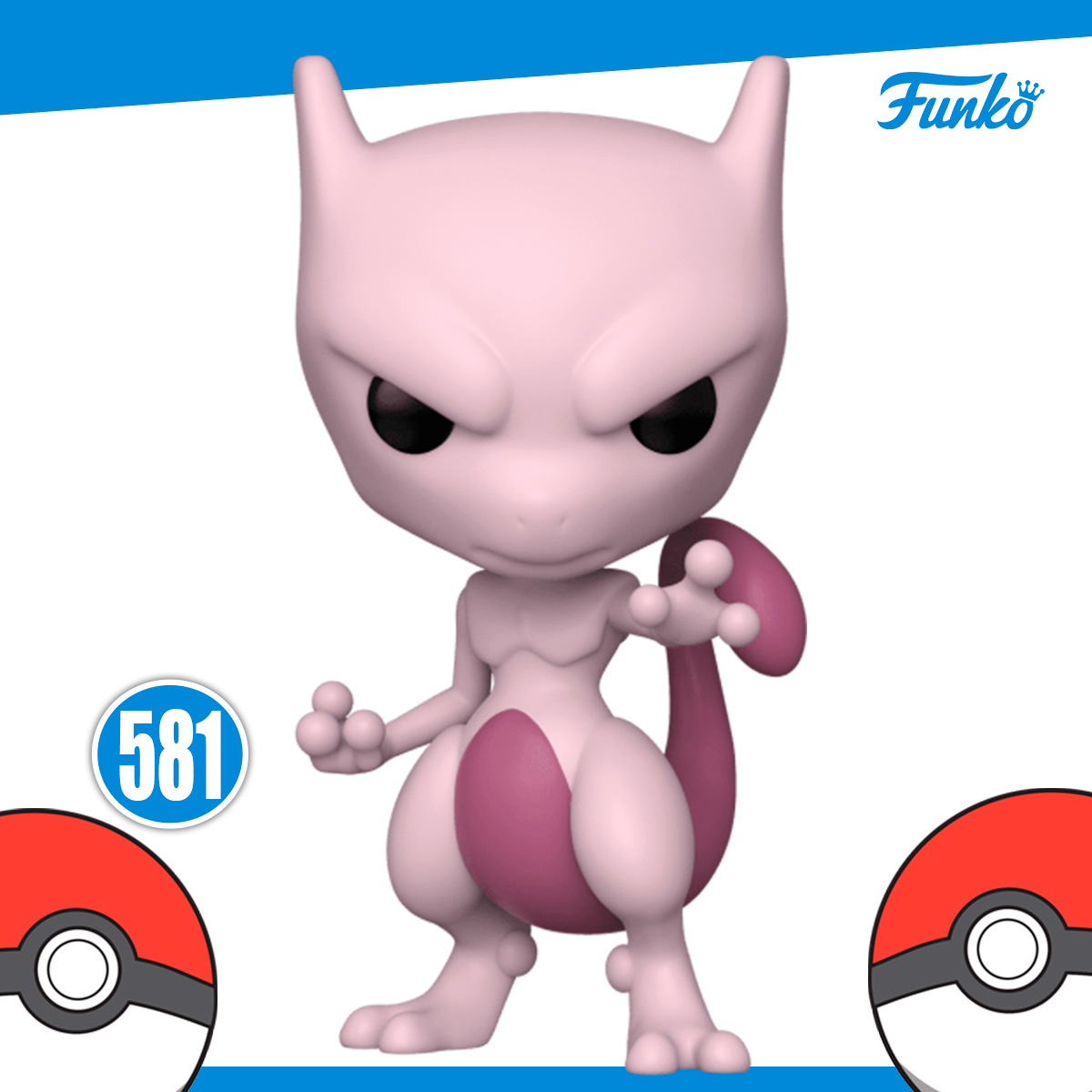 Funko Pop Mewtwo #581 Pokedex 150 Pokemon Anime Figura Original