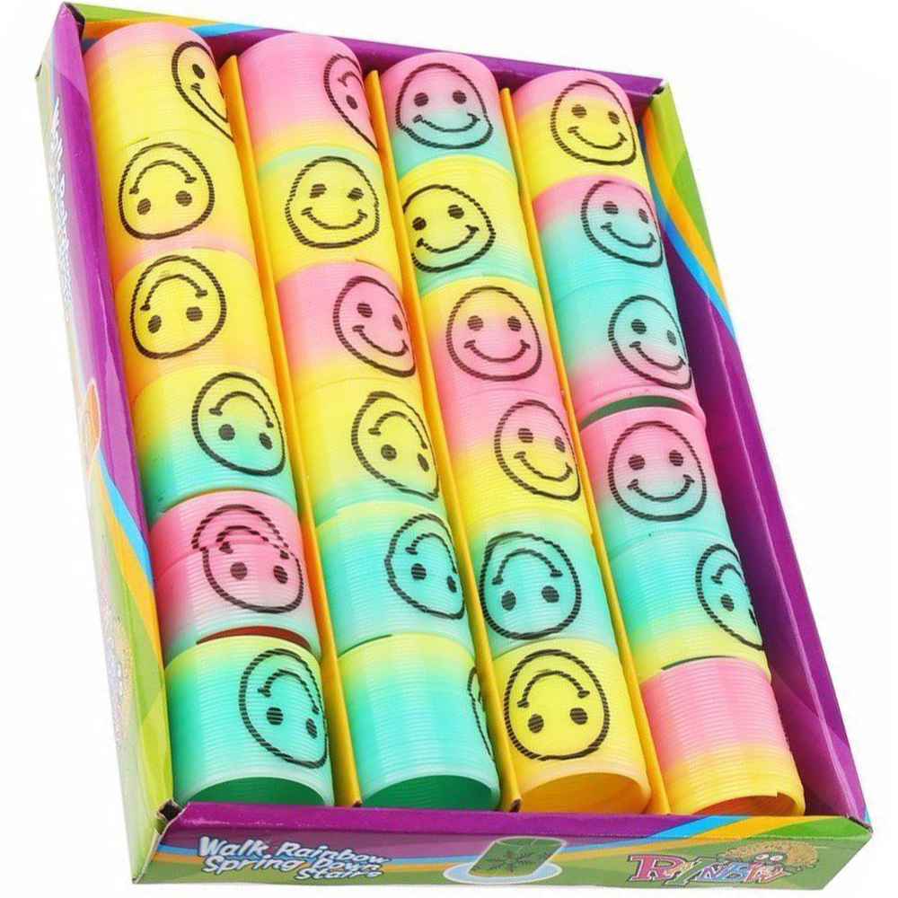 24 Juguetes gusano de resorte slinky 3.5 cm