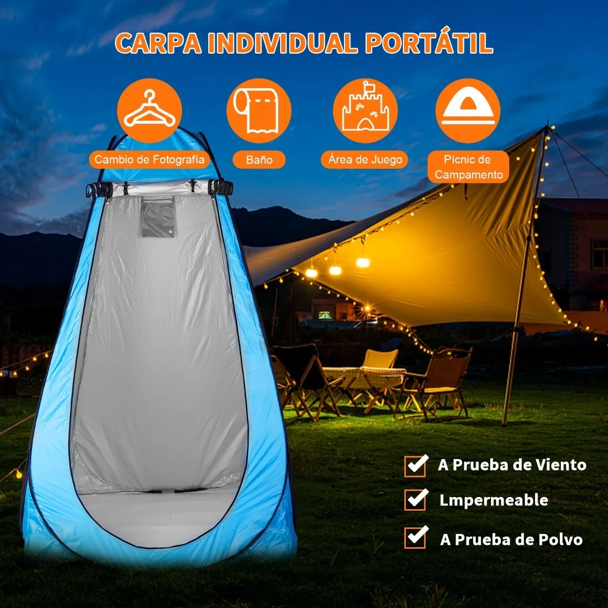 Vestidor Cambiador Portátil azul