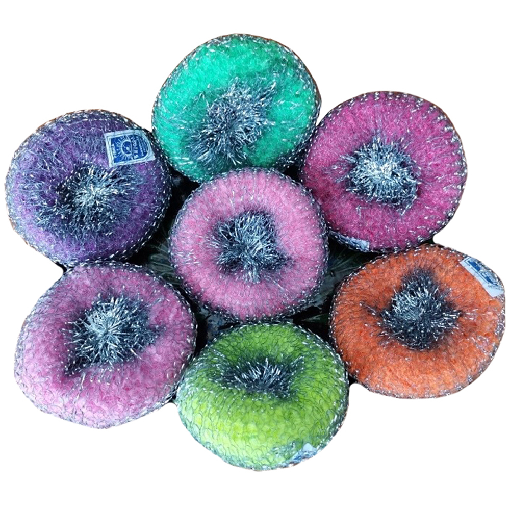 Fibra jumbo lavar trastes acero con esponja 12 cm