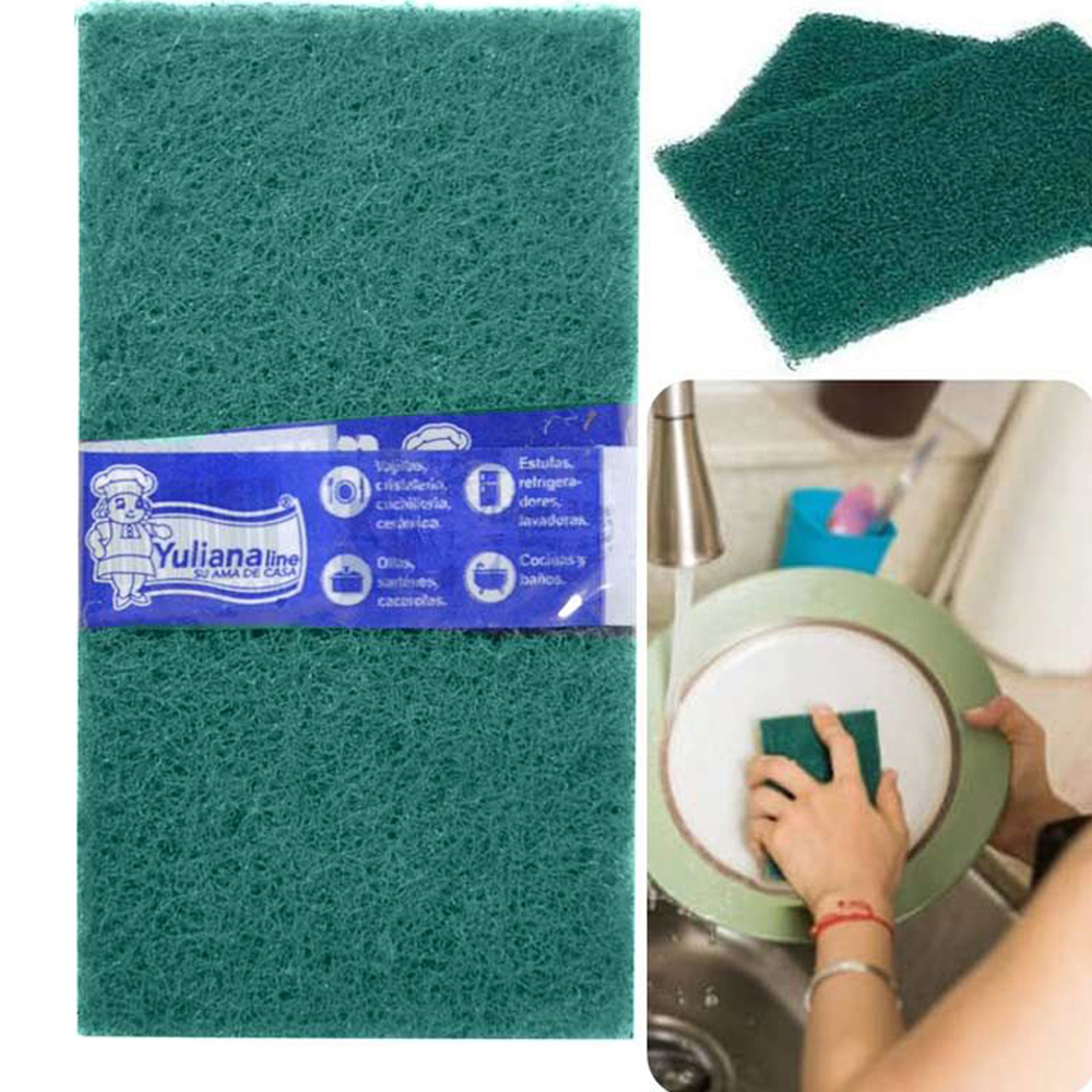6 Fibra verde lavar trastes multiusos