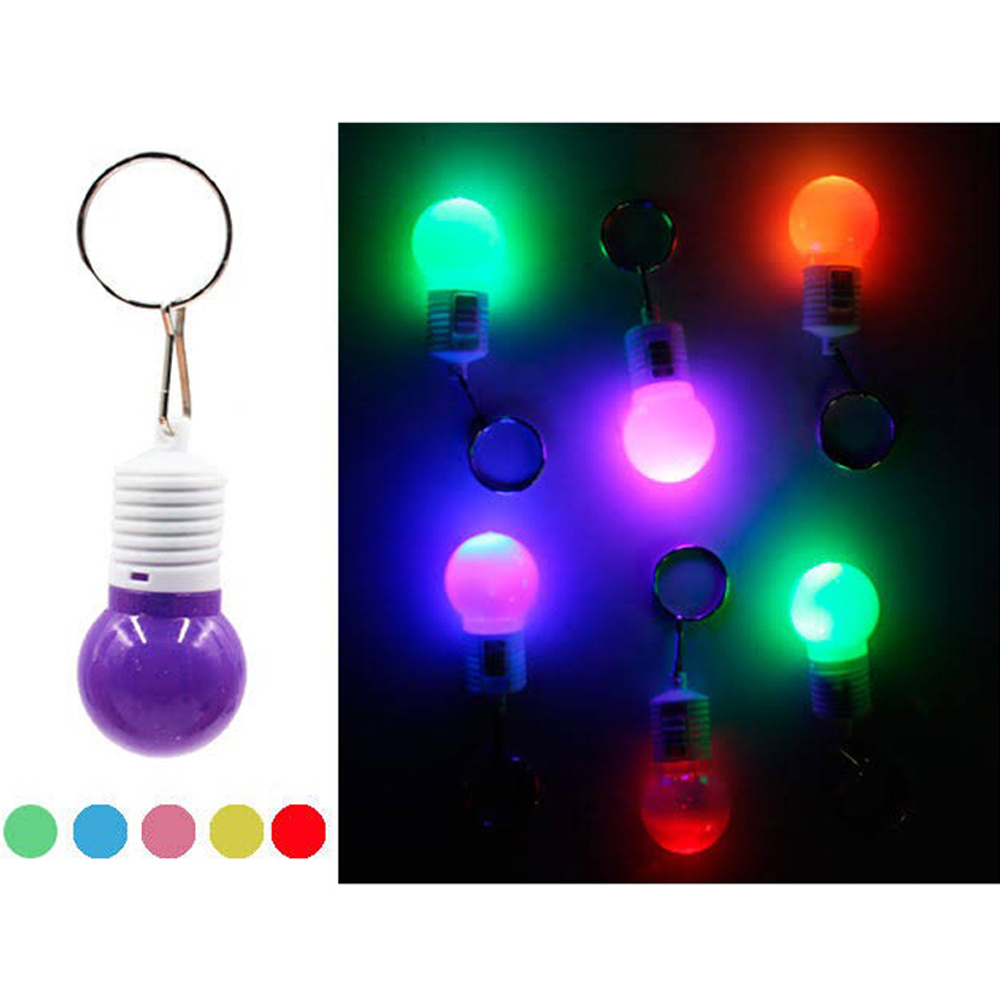 Llavero luz LED forma de foco bombilla