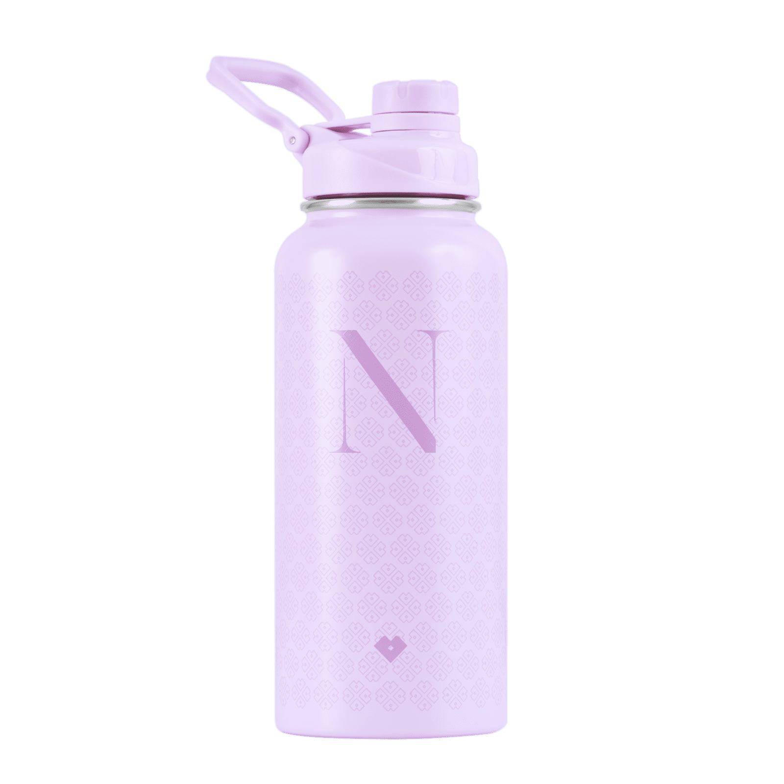 Termo De Acero Inoxidable Iniciales Luckyly Teb01-P Color Púrpura Botella  De Agua 1 L Letra P