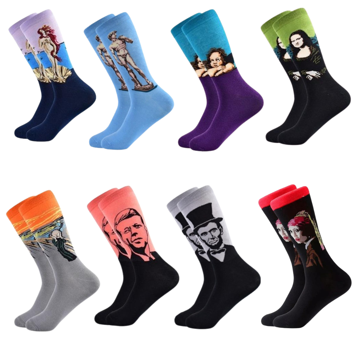 10 Pares De Calcetas Obras De Arte De Vestir Algodon