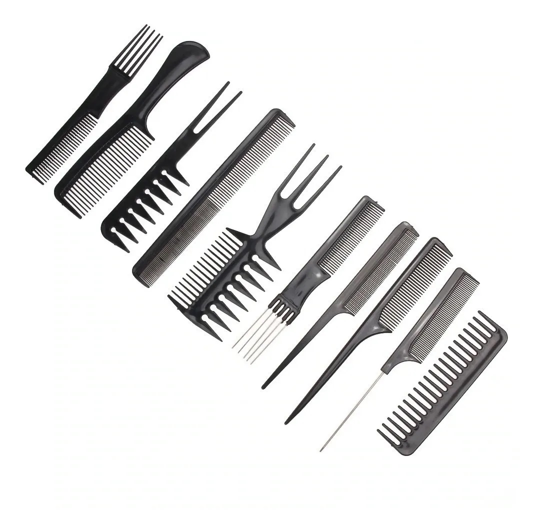 Kit De Peines Paquete De Peine Profesionales Estilista 10 Pz