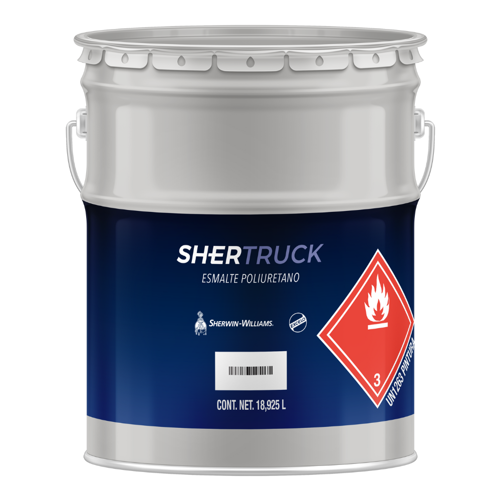 Esmalte Poliuretano Acrilico Shertruck Plus Negro 18,925Lt Sherwin Williams 34620090