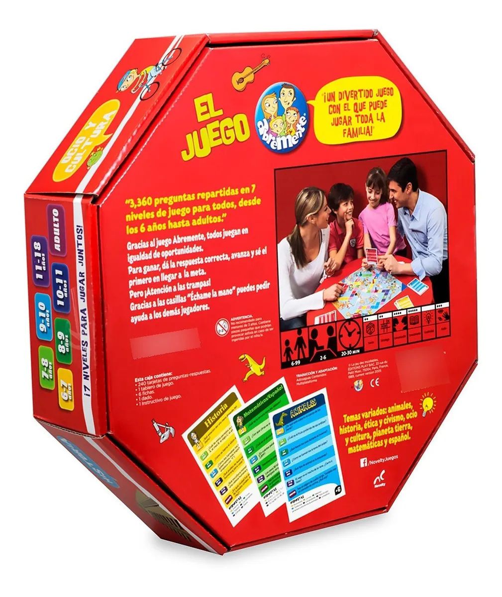 Abremente Juego Mesa Fiesta Aprndizje Niños Adultos Familiar