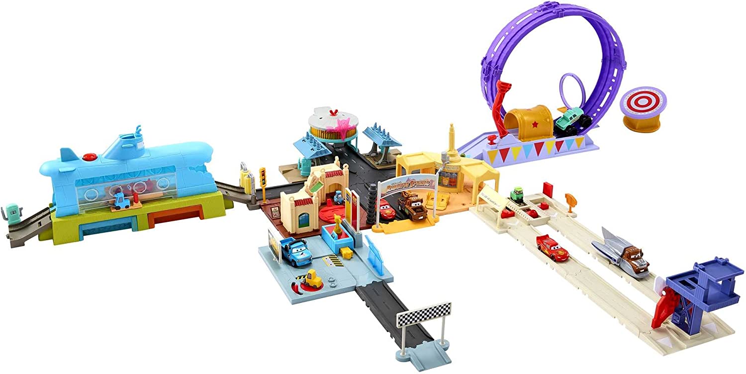 Disney Pixar Cars Autolavado de la Ballena Set de Juego para niños a Partir de 4 años