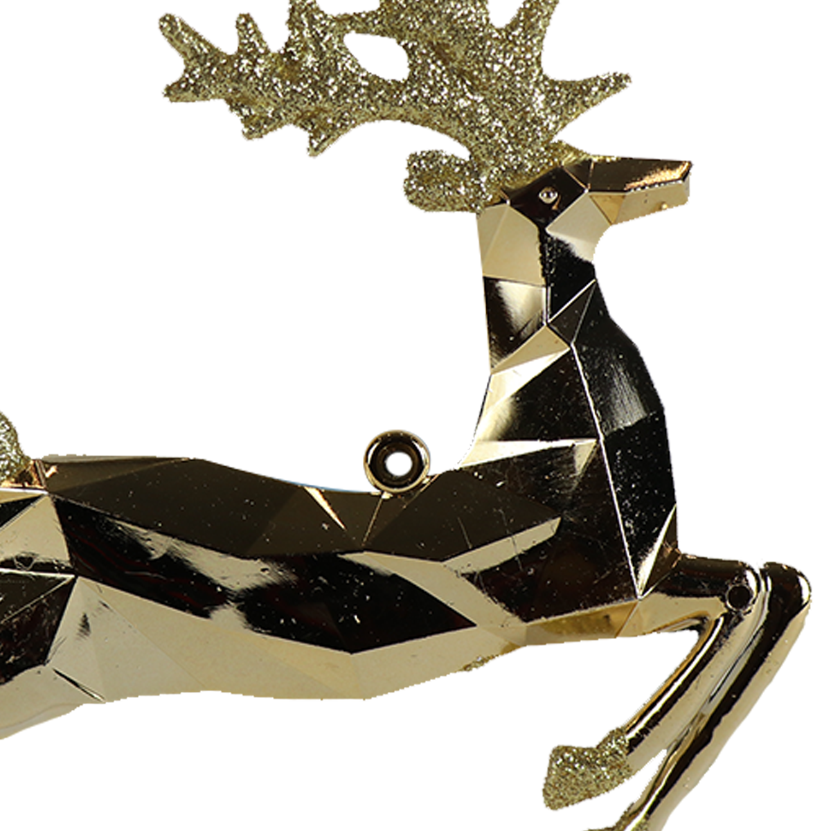 Set de 4 pack Colgante Reno Saltando Dorado 3pz