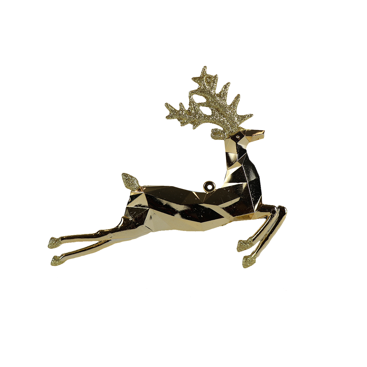 Set de 4 pack Colgante Reno Saltando Dorado 3pz