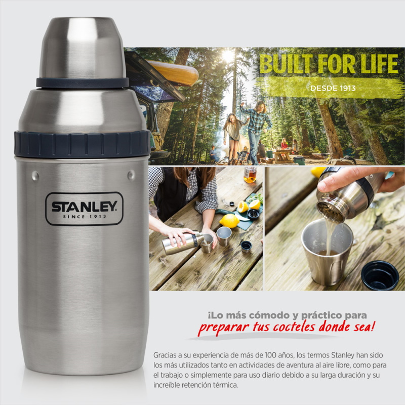 Sistema Shaker Happy Hour Cóctel Apilable Camping Stanley