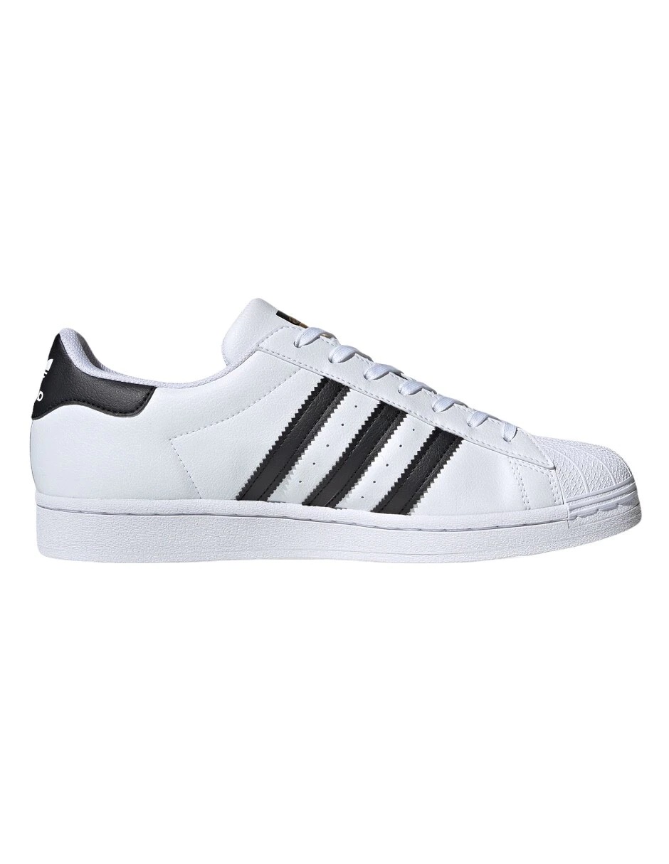 Tenis Adidas Superstar Foundation Vegan blanco con negro originales FW2295