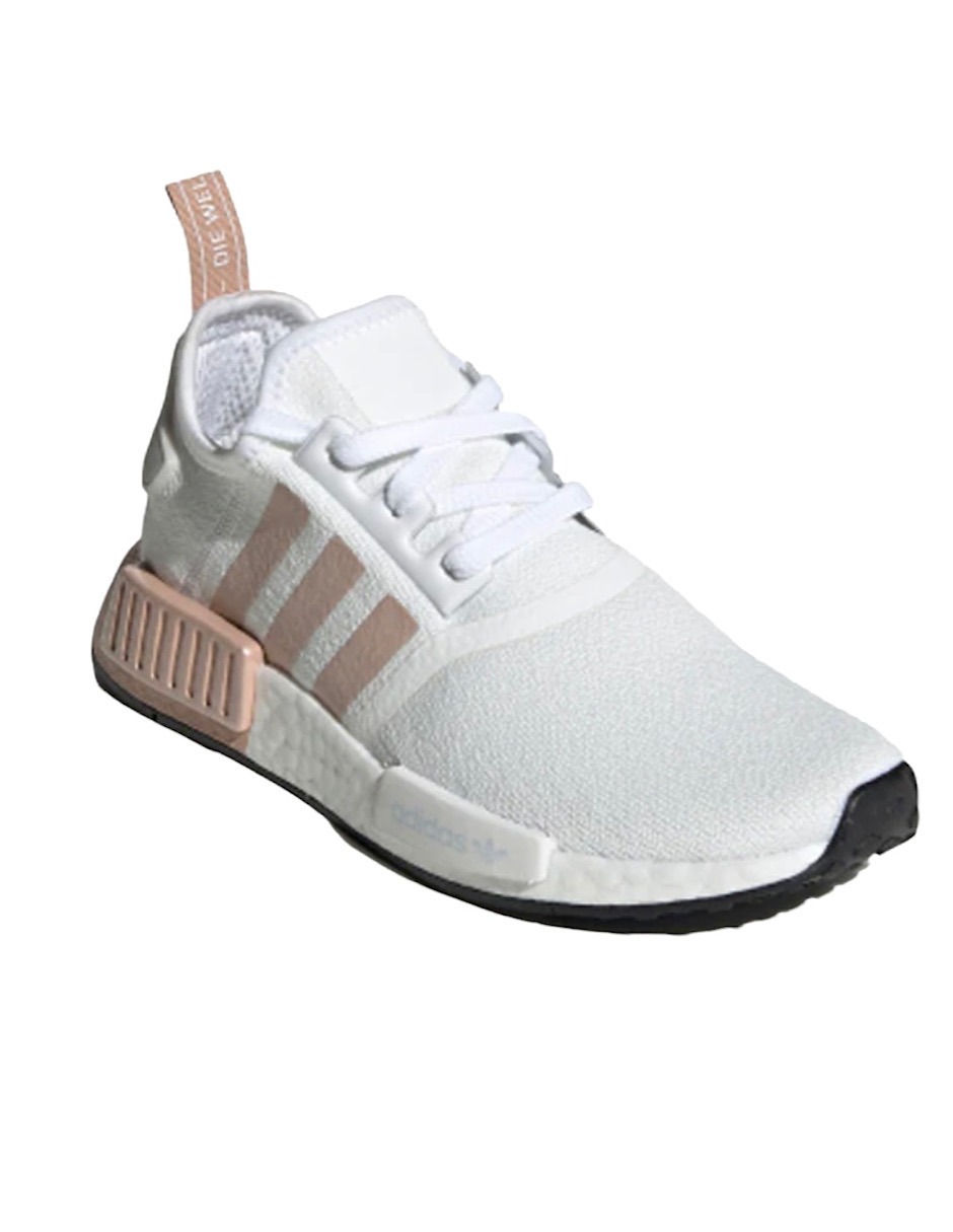 Tenis Adidas NMD_R1 blanco con beige originales FV2475
