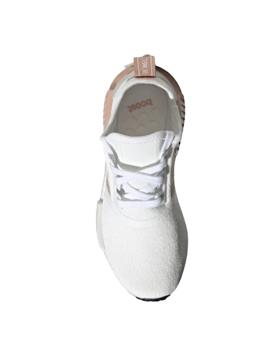 Tenis Adidas NMD_R1 blanco con beige originales FV2475