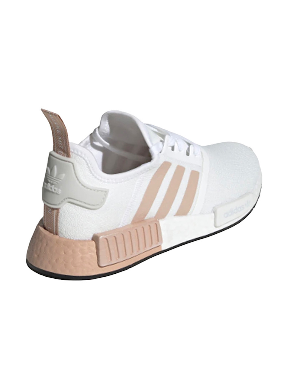 Tenis Adidas NMD_R1 blanco con beige originales FV2475