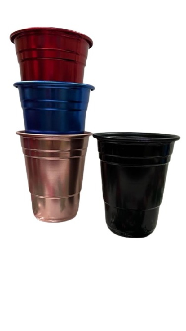 JUEGO 4 VASO FIESTA ALUMINIO ANODIZADO