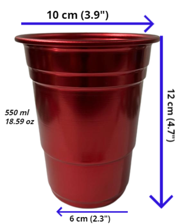 JUEGO 4 VASO FIESTA ALUMINIO ANODIZADO