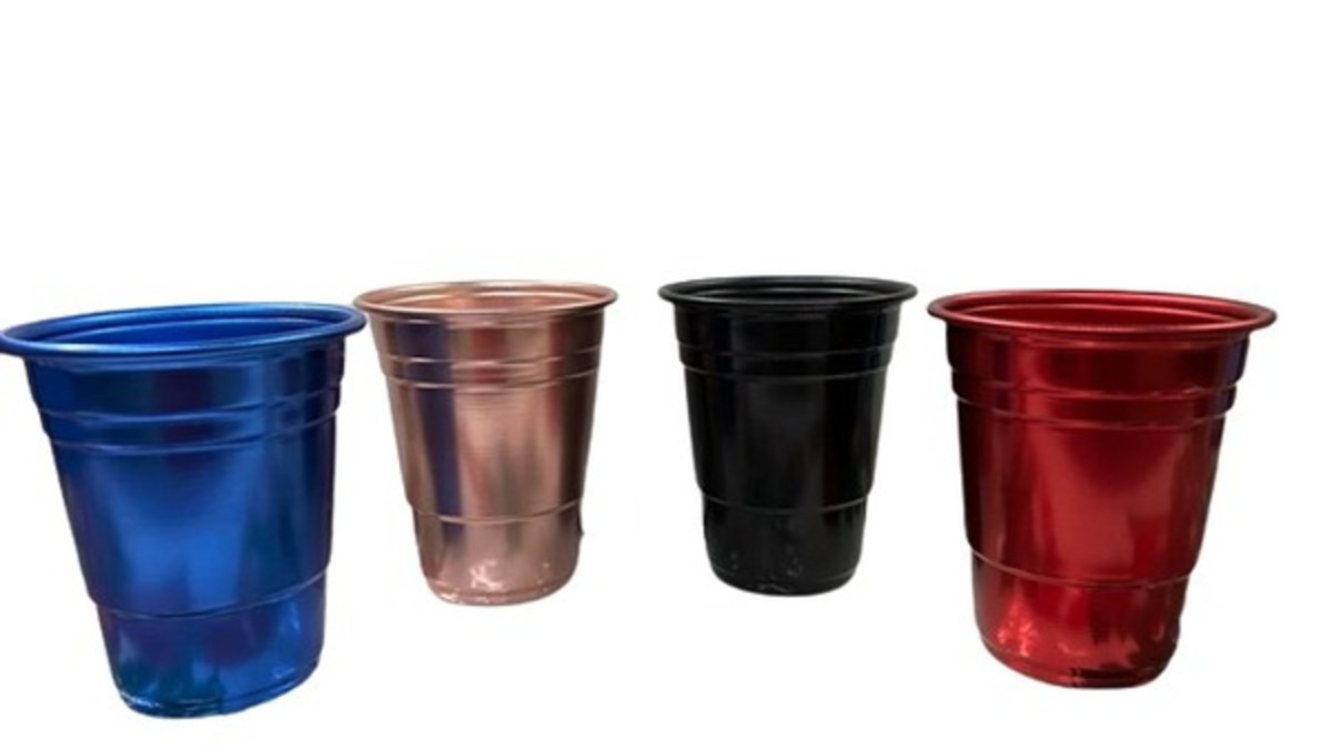 JUEGO 4 VASO FIESTA ALUMINIO ANODIZADO