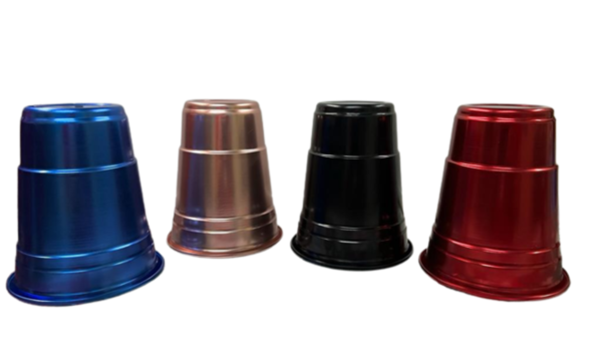 JUEGO 4 VASO FIESTA ALUMINIO ANODIZADO