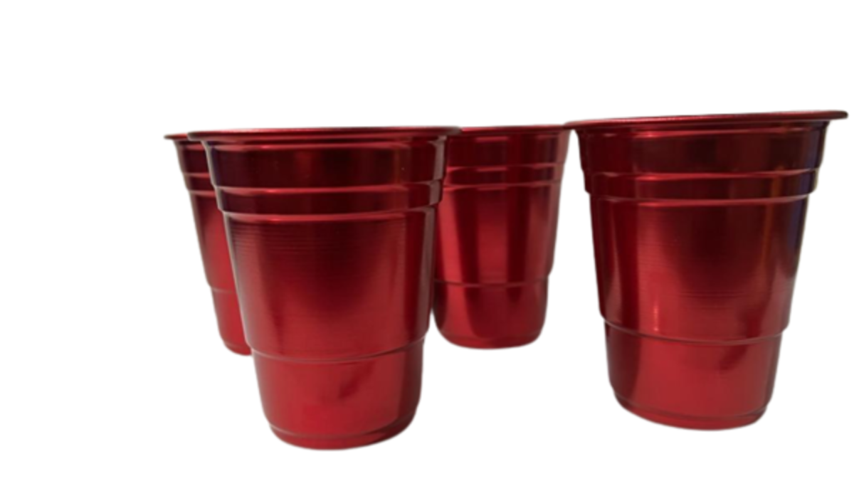 JUEGO 4 VASO FIESTA ALUMINIO ANODIZADO