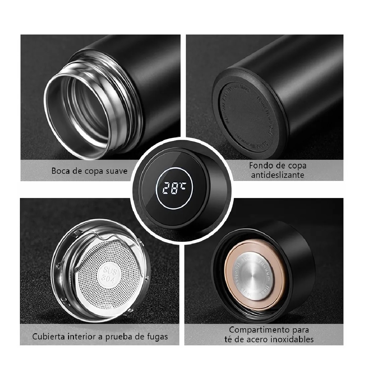 Termo Digital Inteligente Negro