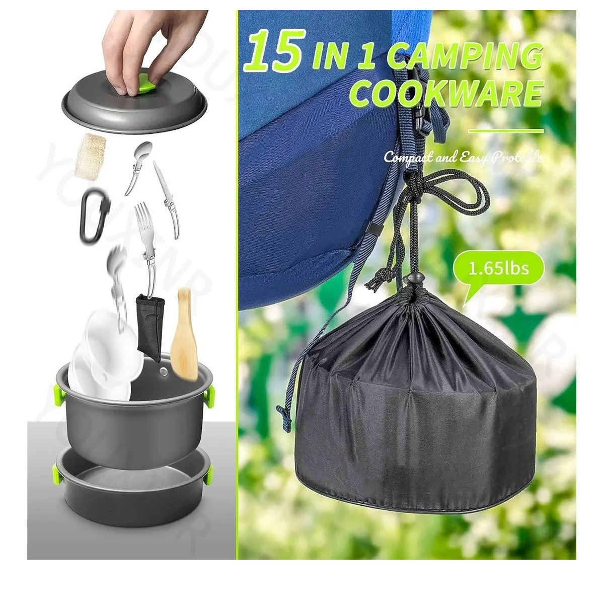 Utensilios Cocina Para Camping 15 Pzas.