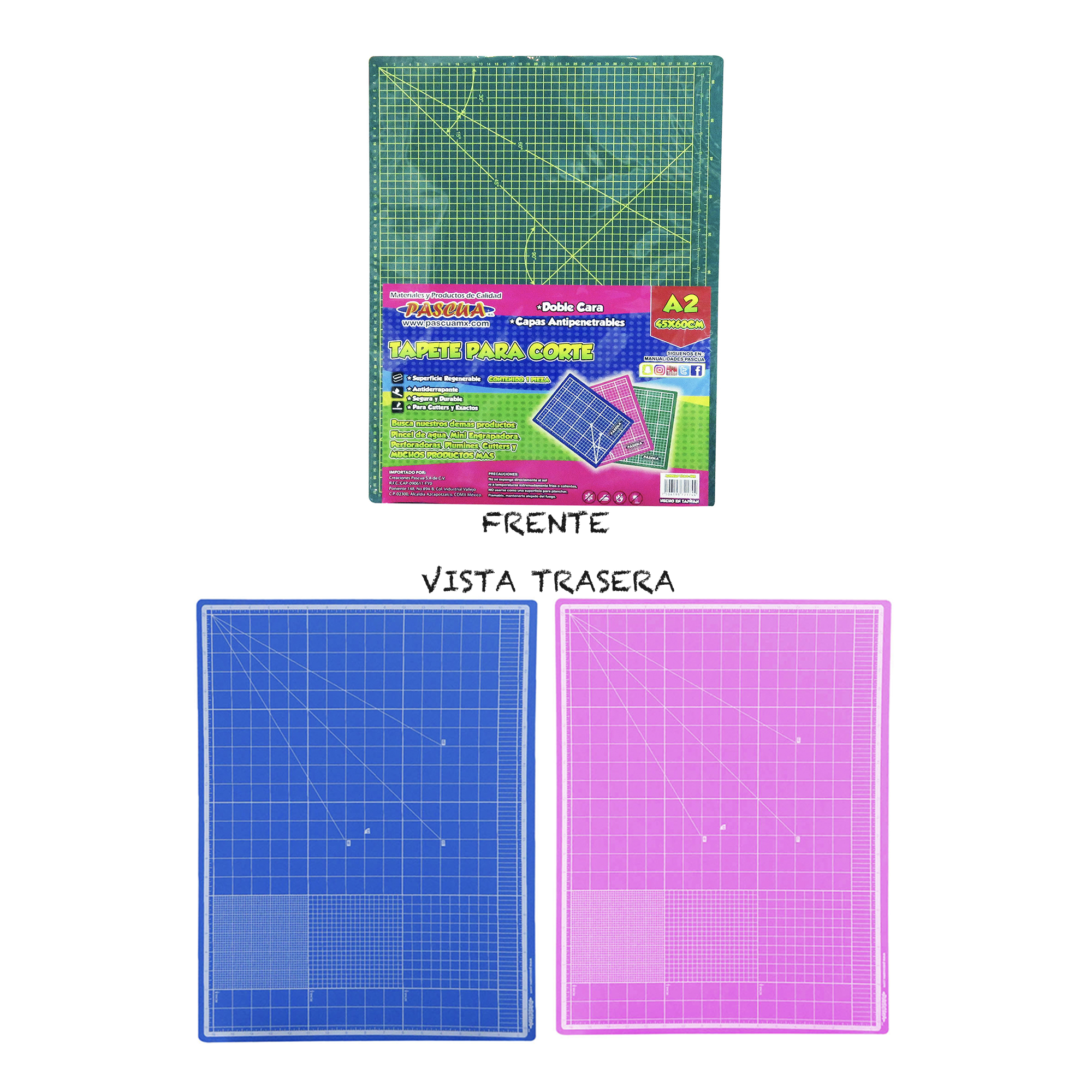 Tapete Para Corte 60 X 45 Doble Vista A2 Base de corte tabla de corte TCA2-SUR