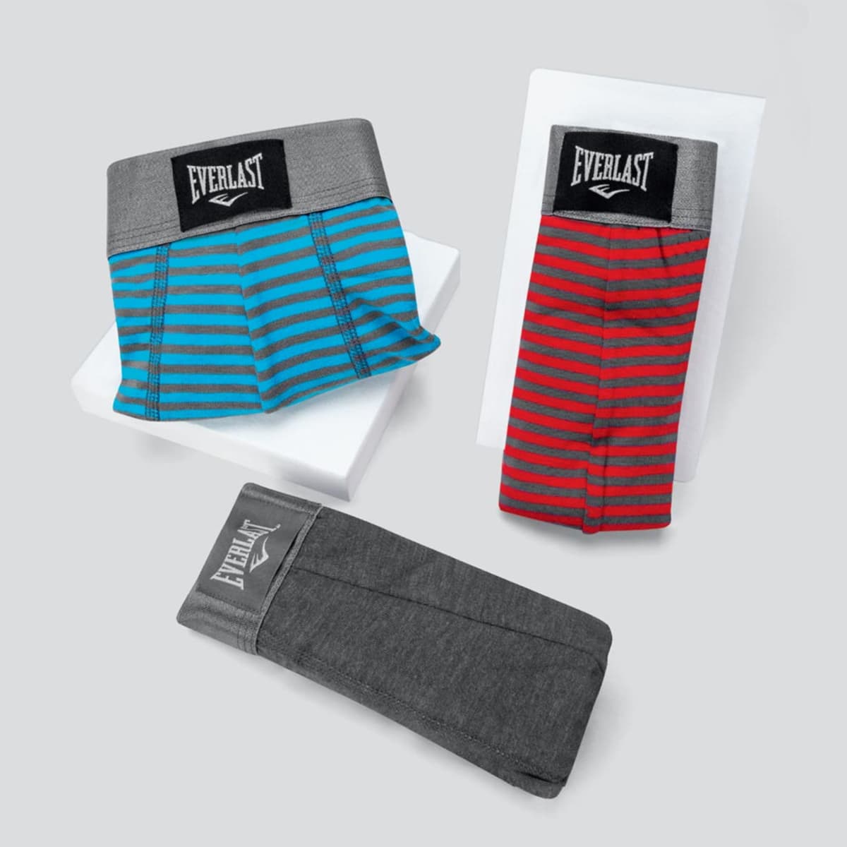 Set de 3 boxers/trusas multicolor marca Everlast para hombre, mod. 1025464