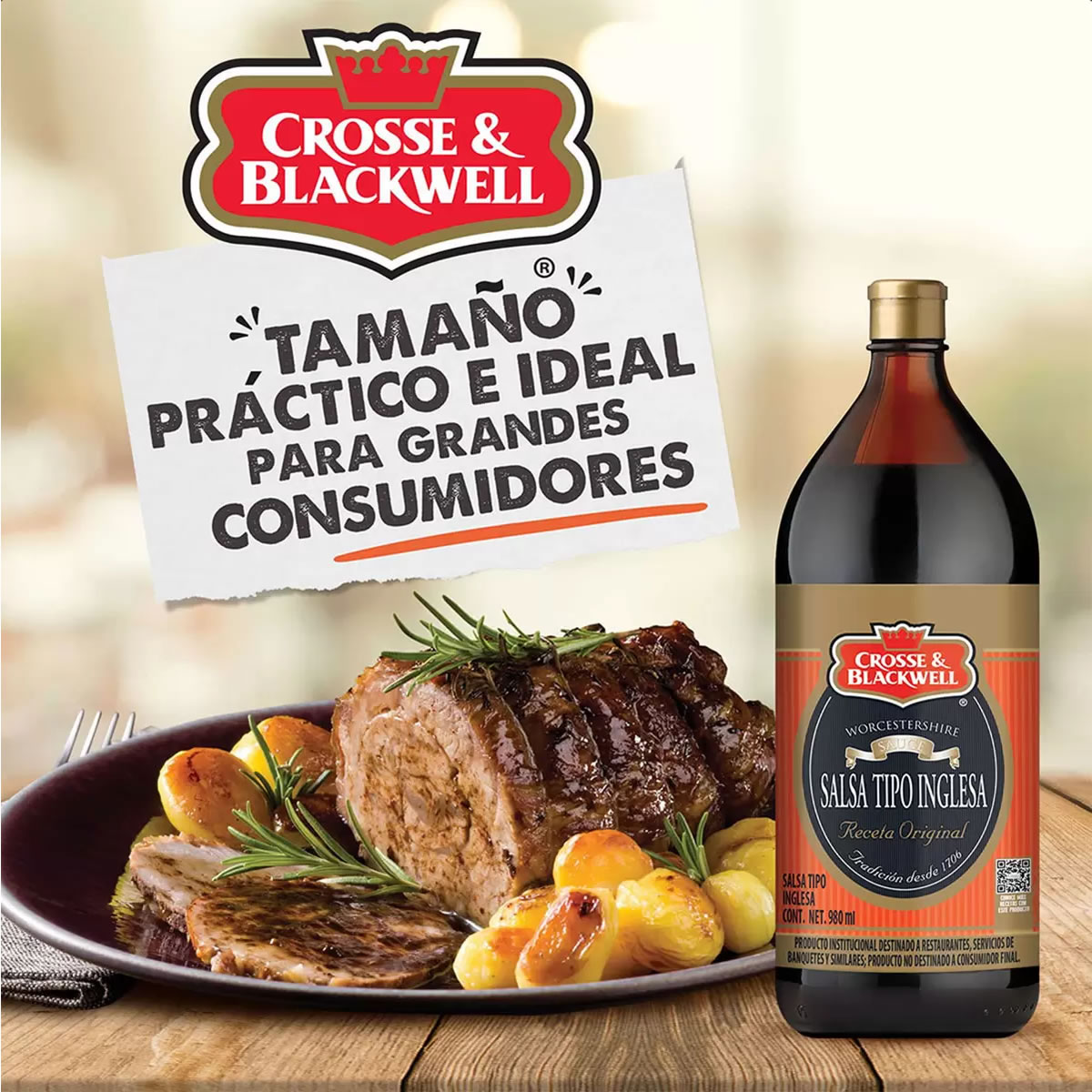 Salsa Tipo Inglesa 980 ml Crosse & Blackwell 511377 CST