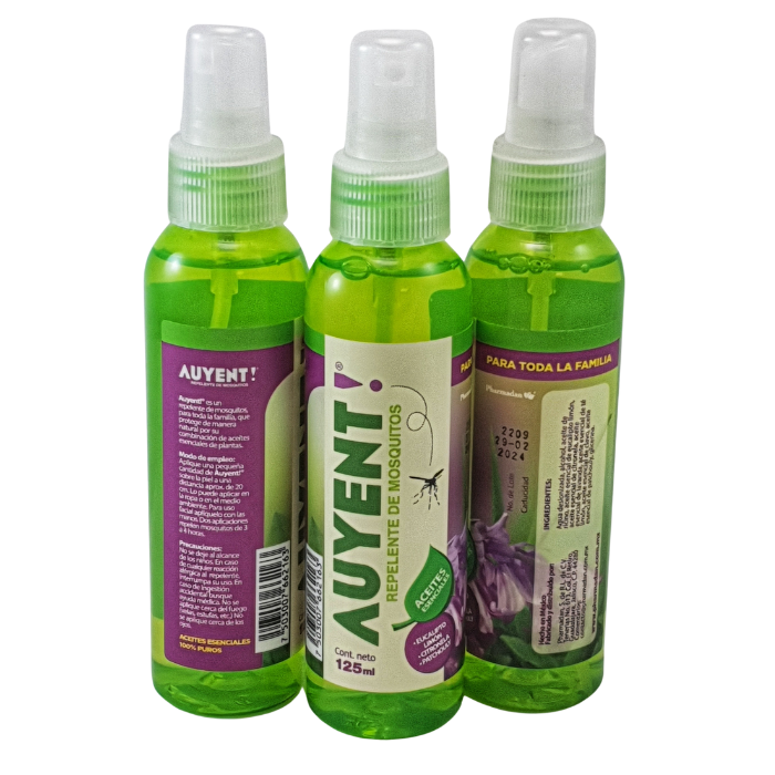 3 PACK Repelente De Mosquitos Con Aceites Esenciales Auyent!