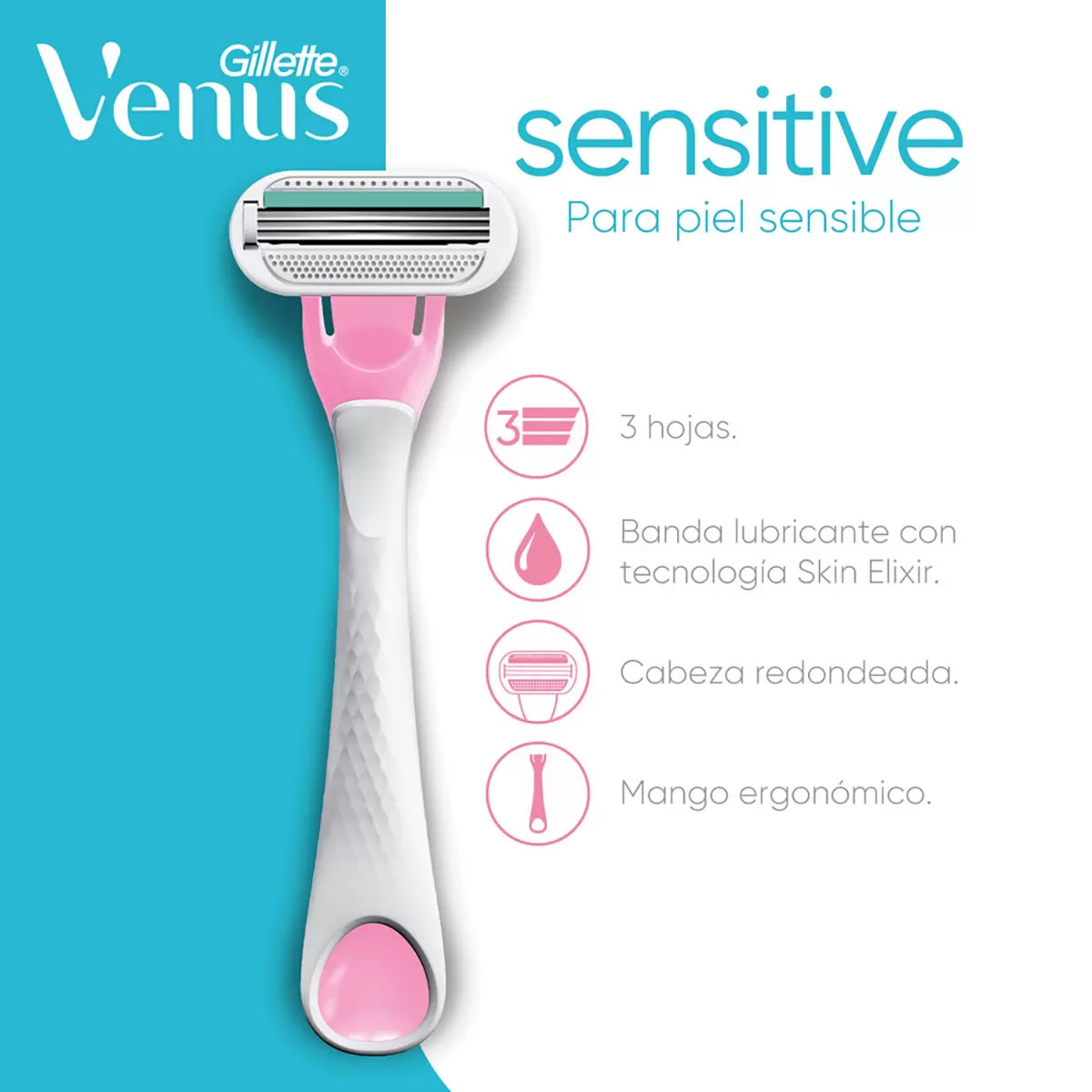 Rastrillo Para Afeitar Desechables 15 Pz Gillette Venus CST